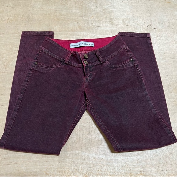 Ultradescaderado plus STOP jeans burgundy size 6 tall - Picture 2 of 8
